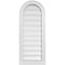 Ekena Millwork Round Top Surface Mount PVC Gable Vent: Functional, w/ 2"W x 2"P Brickmould Sill Frame, 14"W x 34"H GVPRT14X3403SF - alternate 1